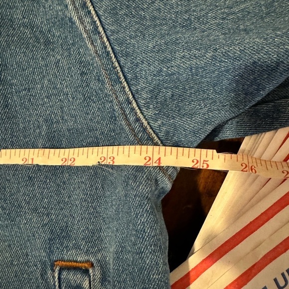 VINTAGE Arizona Jean Jacket Oversized Medium Wash Size Large - Picture 9 of 10